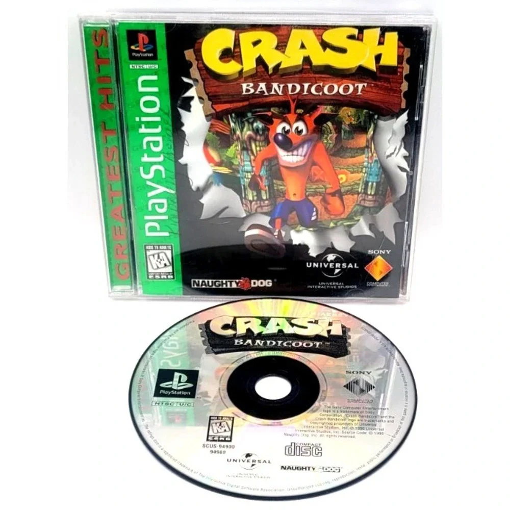Crash Bandicoot PS1 (Sony PlayStation 1, 1996) Greatest Hits CIB COMPLETE IN BOX